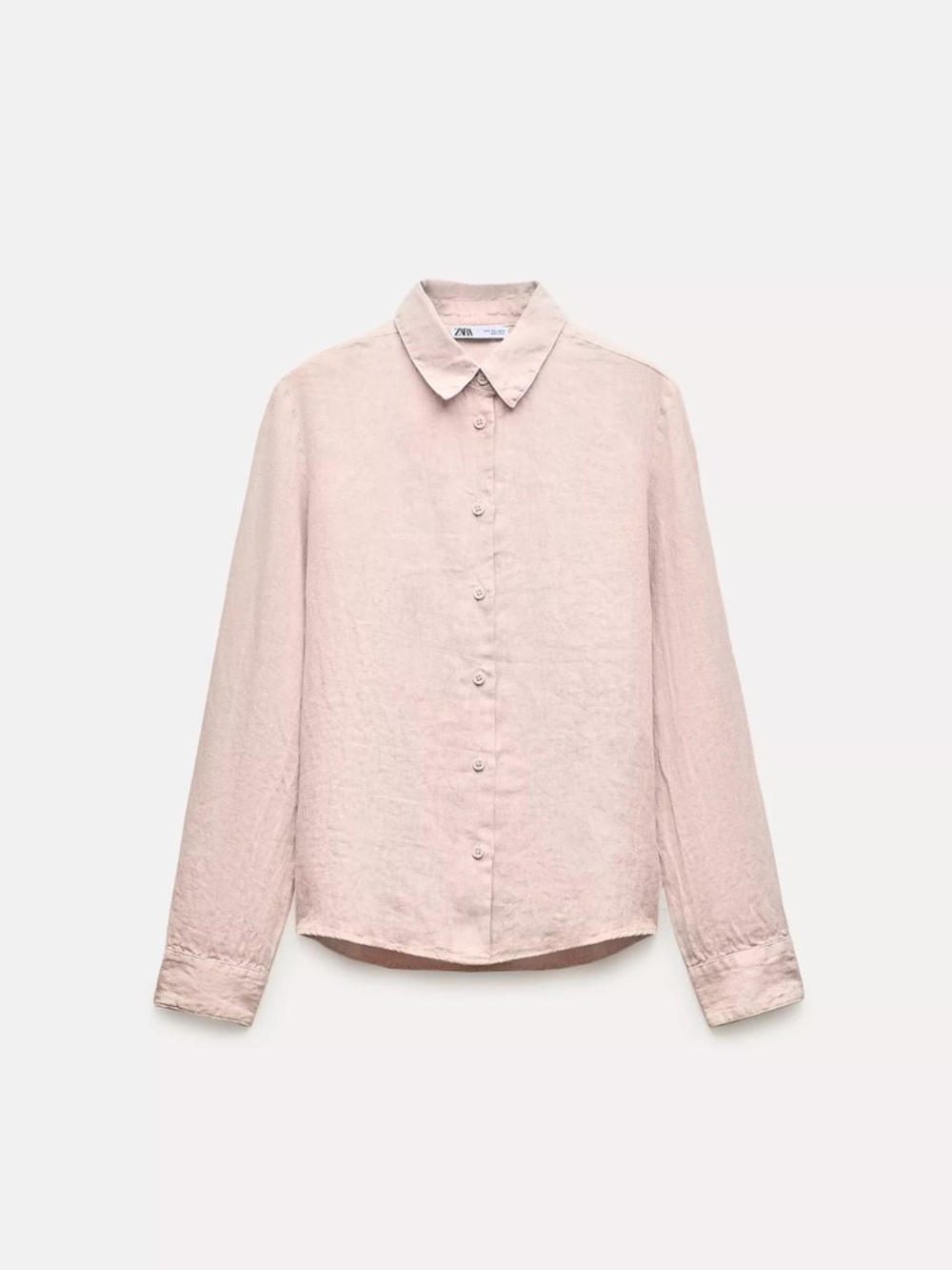Zara Pastel Pink 100% Linen Shirt ZW Collection 4877/100/621
